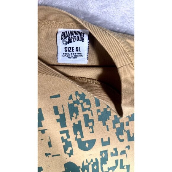 Billionaire Boys Club XL Graphic T-Shirt Earth Hands 100% Cotton Tan Vintage - Picture 6 of 7